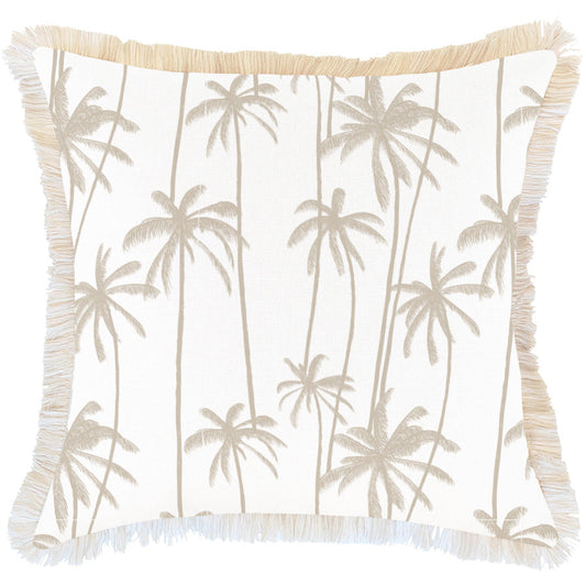 Cushion Cover-Coastal Fringe-Tall-Palms-Beige-60cm x 60cm V236-EP13227203CF