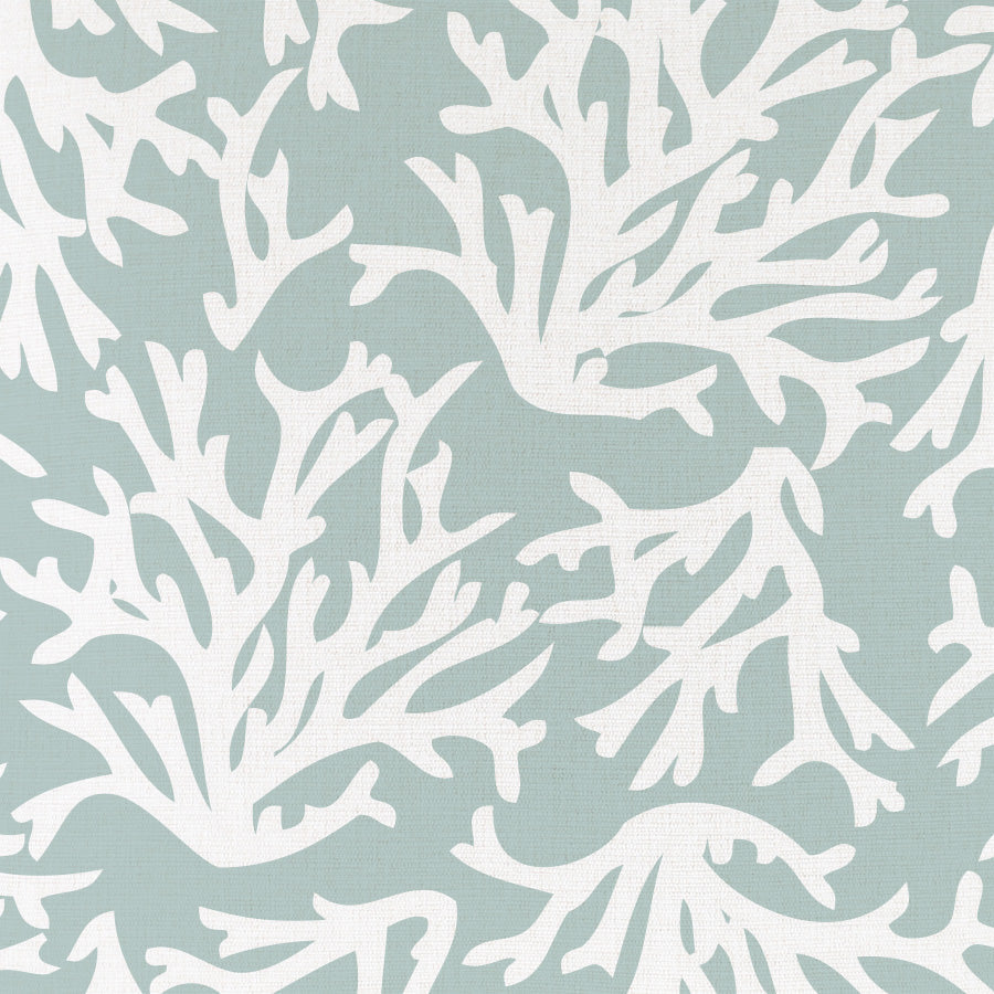 Cushion Cover-Coastal Fringe Natural-Coastal Coral Seafoam-35cm x 50cm V236-EP13229801CF