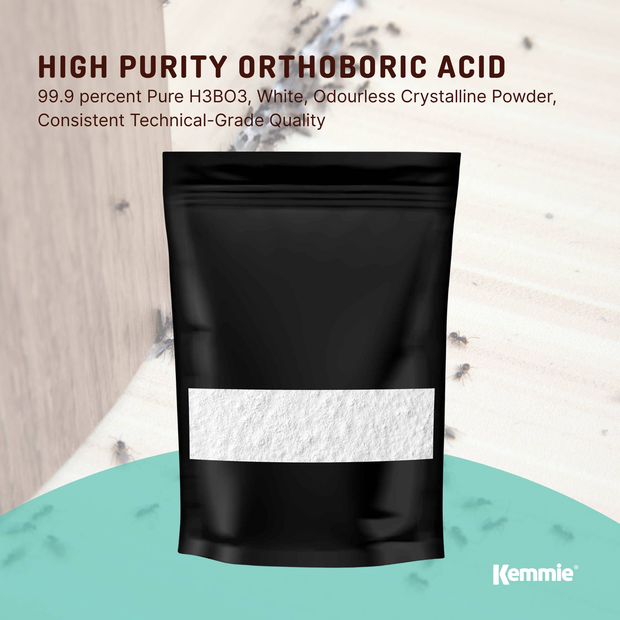 Kemmie 100g Boric Acid Powder 99.9% Pure - Soluble Orthoboric Acid H3BO3 V238-SUPDZ-1161597812742