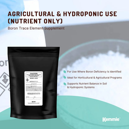 Kemmie 2Kg Boric Acid Powder 99.9% Pure - Soluble Orthoboric Acid H3BO3 V238-SUPDZ-1161650667526