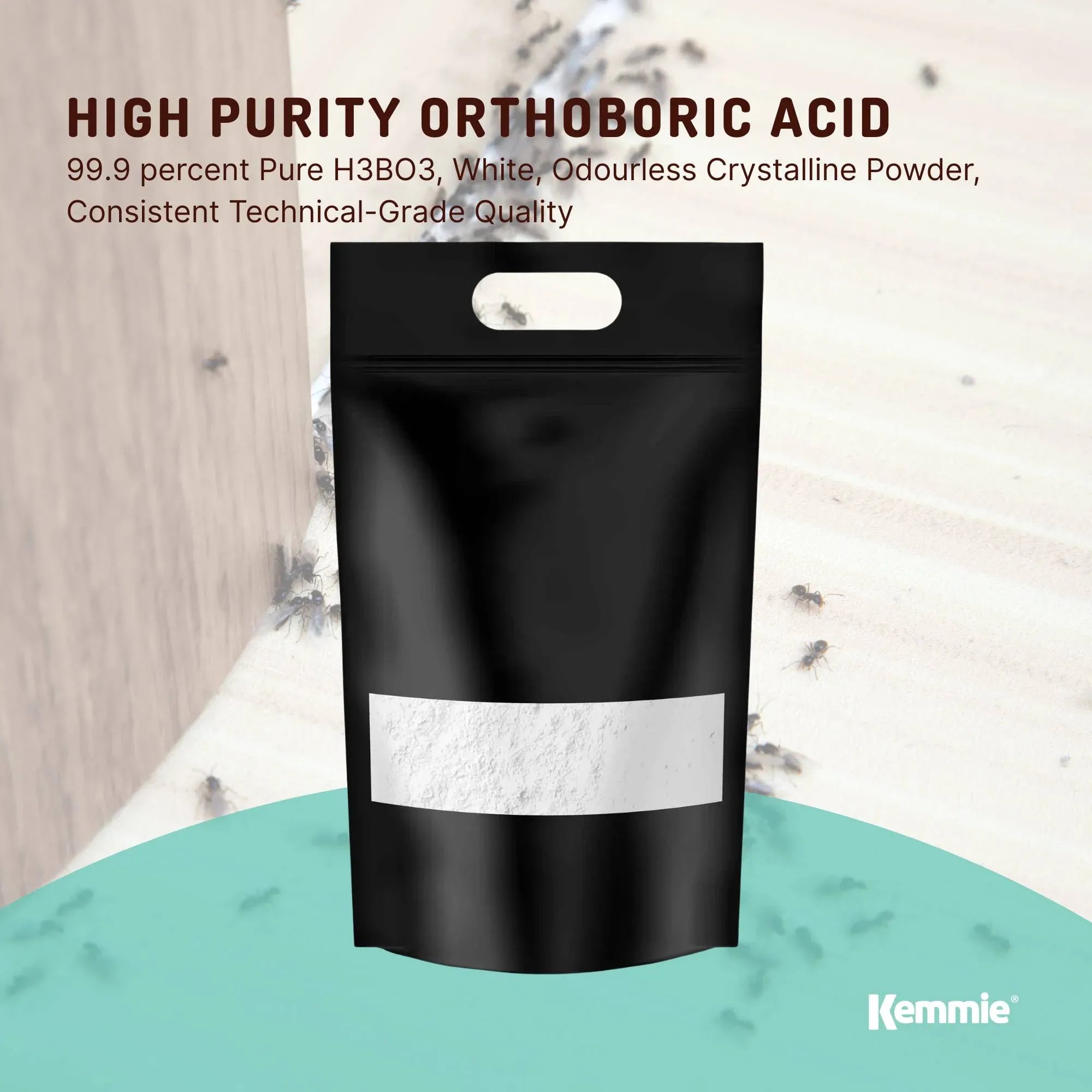 Kemmie 20Kg Boric Acid Powder 99.9% Pure - Soluble Orthoboric Acid H3BO3 V238-SUPDZ-1161650798598