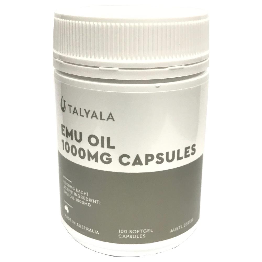 Emu Oil Capsules Pure 100 x 1000mg - Eczema Cholesterol Skin Hair Pain Arthritis V238-SUPDZ-12213305770064