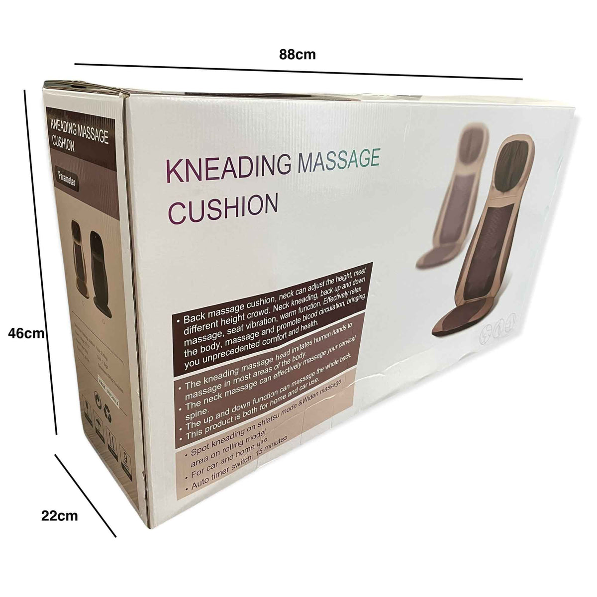 Orku Massager Cushion - Chair Seat Kneading Shiatsu Heat Massage Portable Car V238-SUPDZ-12284728410192