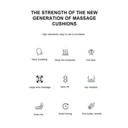 Orku Massager Cushion - Chair Seat Kneading Shiatsu Heat Massage Portable Car V238-SUPDZ-12284728410192