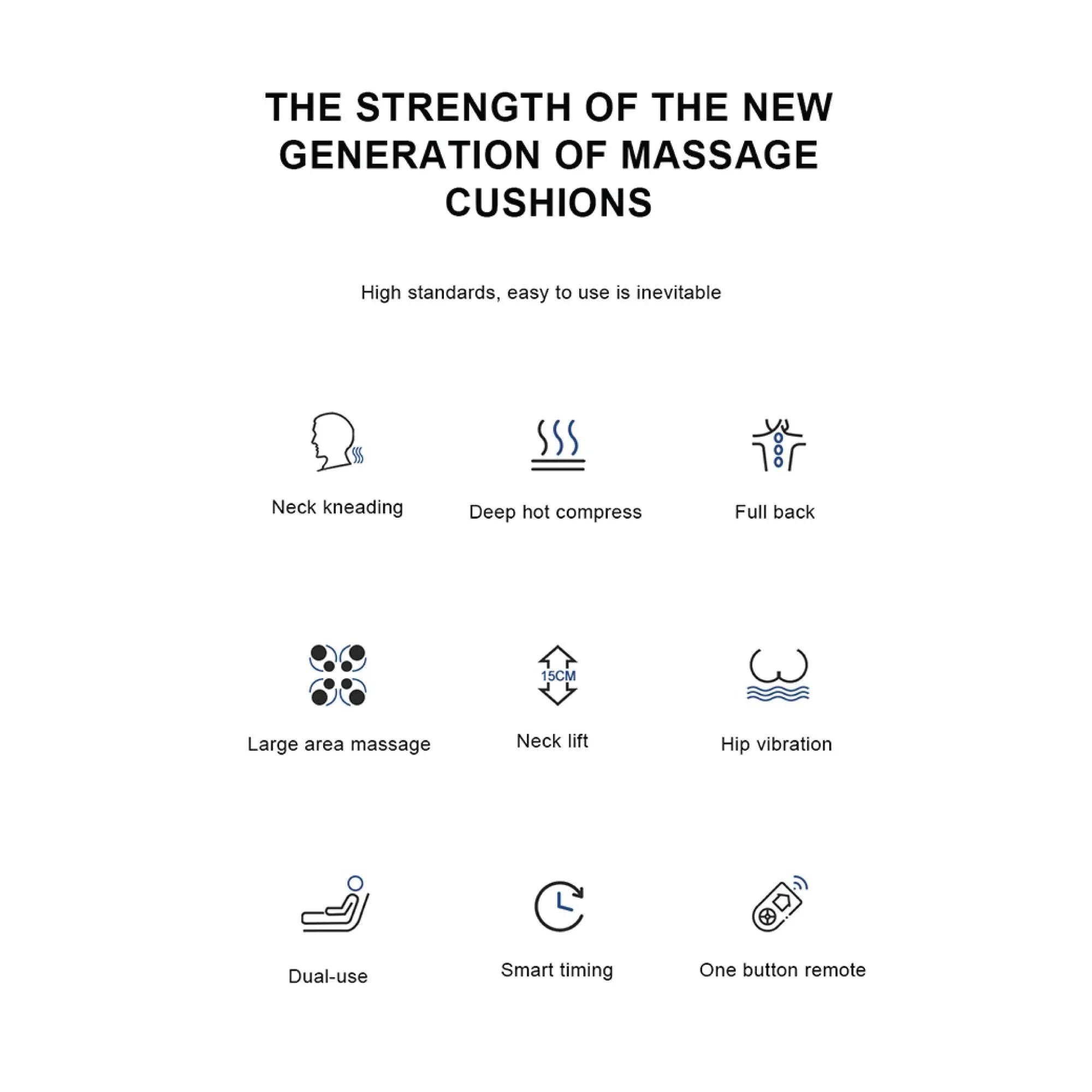 Orku Massager Cushion - Chair Seat Kneading Shiatsu Heat Massage Portable Car V238-SUPDZ-12284728410192