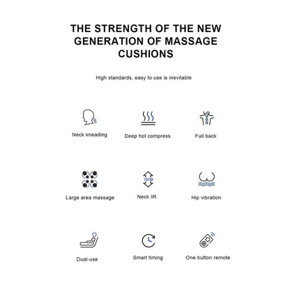 Orku Massager Cushion - Chair Seat Kneading Shiatsu Heat Massage Portable Car V238-SUPDZ-12284728410192