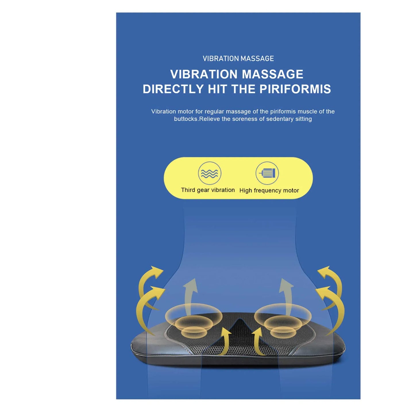 Orku Massager Cushion - Chair Seat Kneading Shiatsu Heat Massage Portable Car V238-SUPDZ-12284728410192