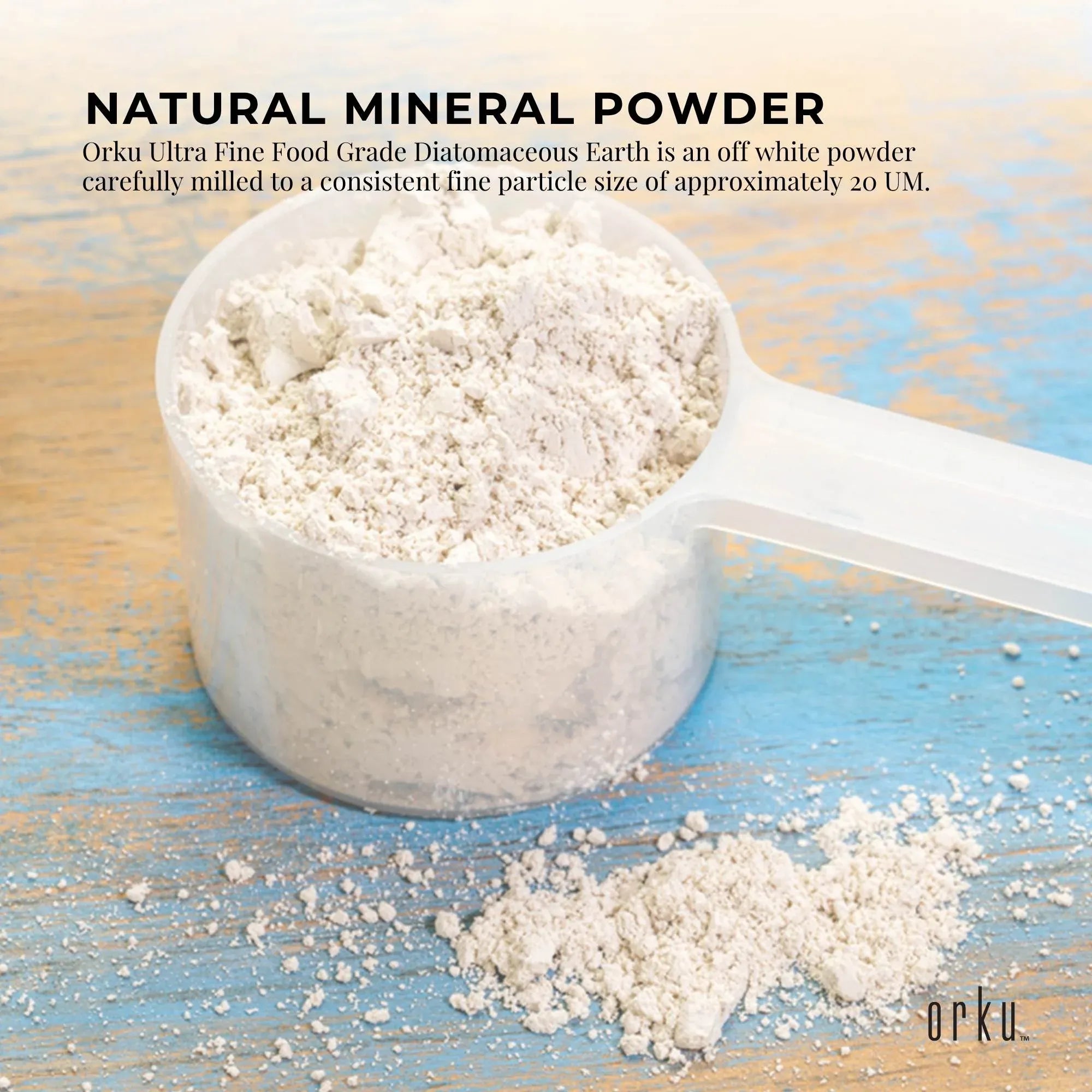 Orku 5Kg Fine Diatomaceous Earth - Food Grade FCC Fossil Shell Flour Powder V238-SUPDZ-12295728857168