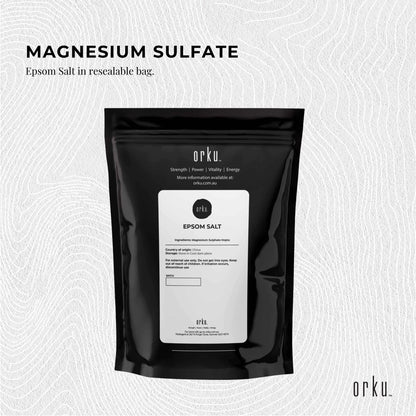 Orku 1Kg Epsom Salt - Magnesium Sulphate Bath Salts For Skin Body Sulfate V238-SUPDZ-12368078962768