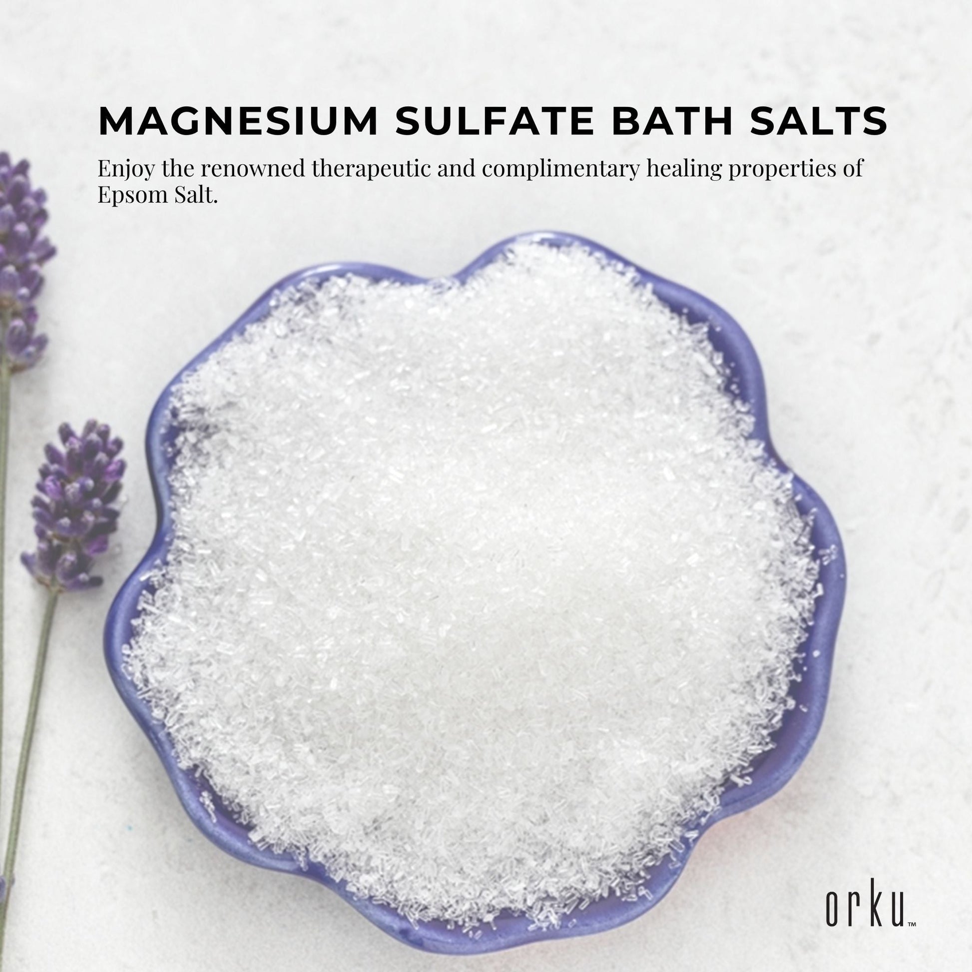 Orku 2Kg Epsom Salt - Magnesium Sulphate Bath Salts For Skin Body Sulfate V238-SUPDZ-12368078995536
