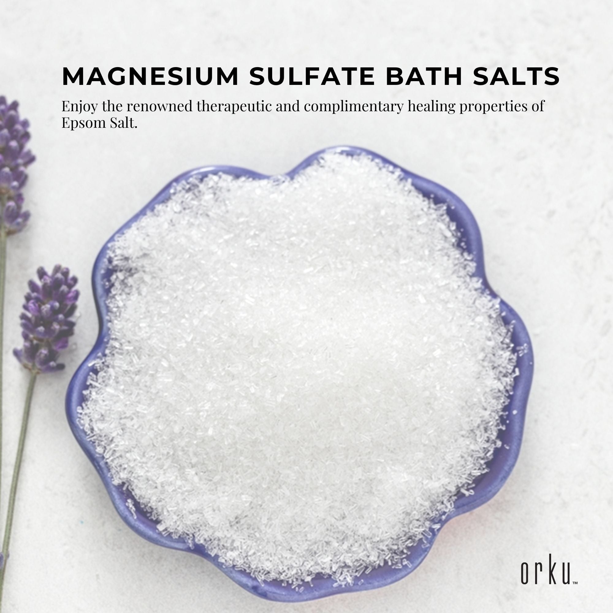 Orku 2Kg Epsom Salt - Magnesium Sulphate Bath Salts For Skin Body Sulfate V238-SUPDZ-12368078995536