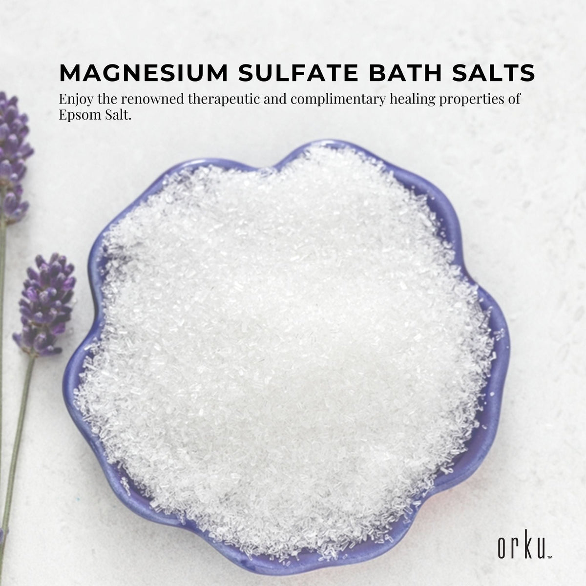Orku 20Kg Epsom Salt - Magnesium Sulphate Bath Salts For Skin Body Sulfate V238-SUPDZ-12368079093840