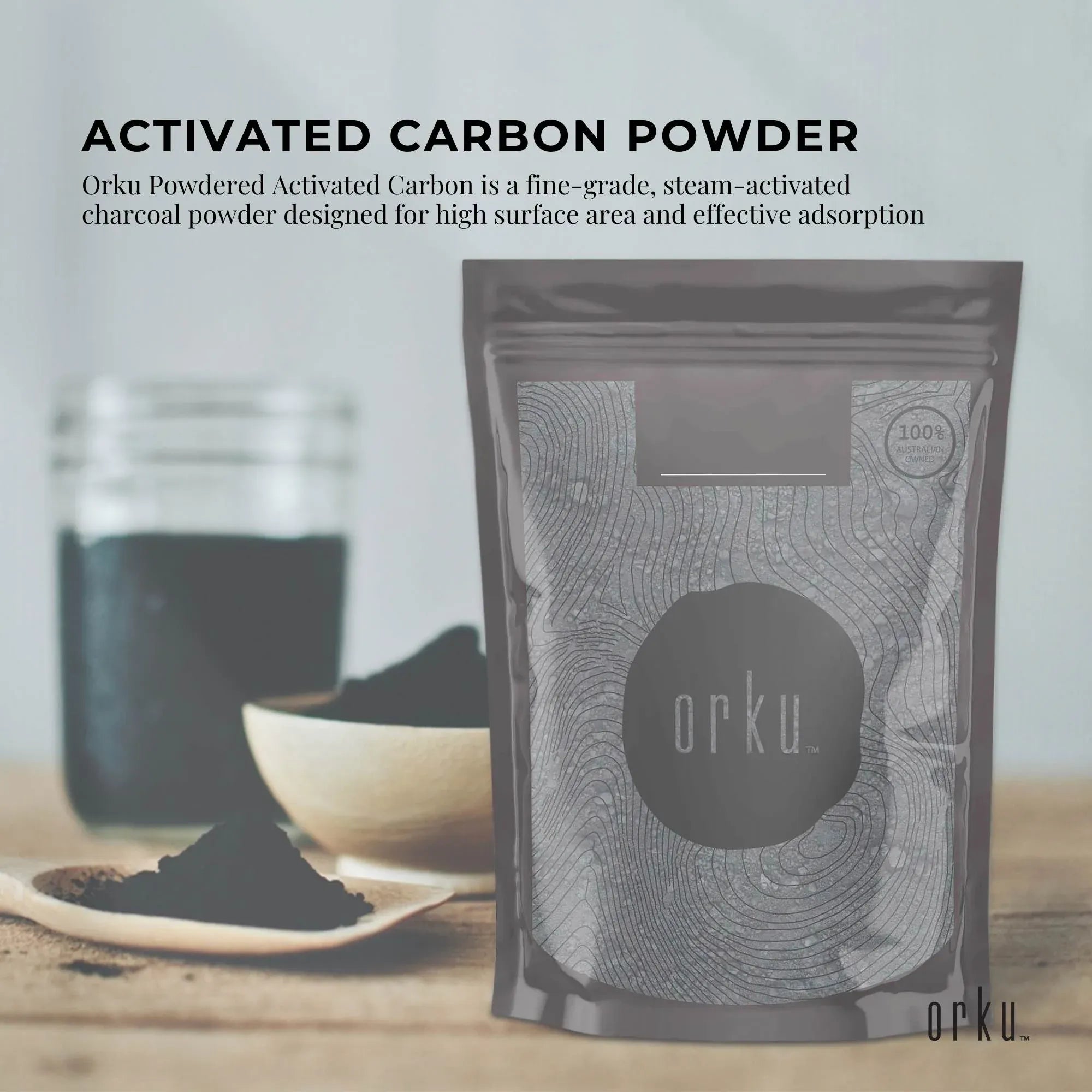 Orku 10g Activated Carbon Powder Coconut Charcoal - Water Filtration V238-SUPDZ-12594314838096