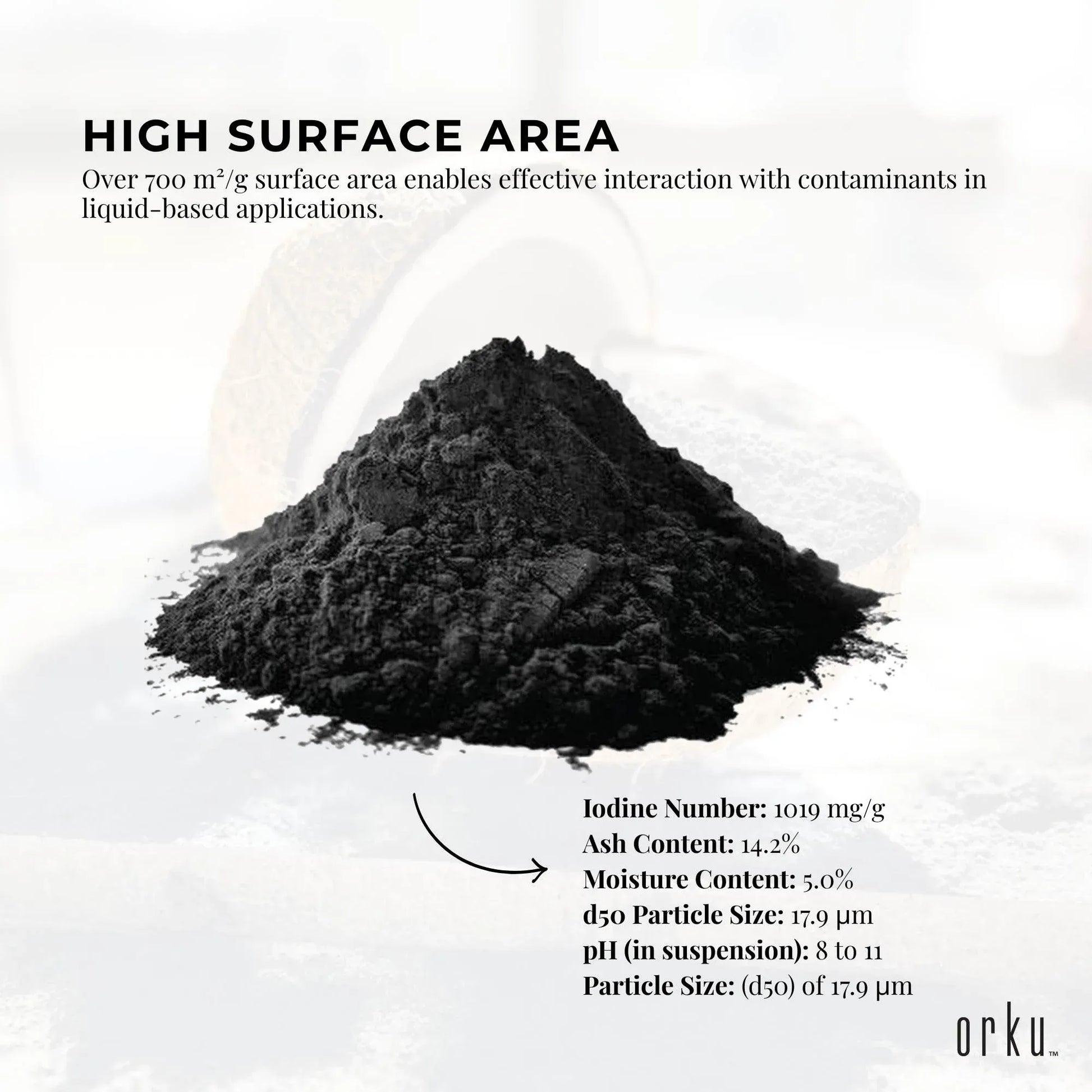 Orku 400g Activated Carbon Powder Coconut Charcoal - Water Filtration V238-SUPDZ-12594314903632