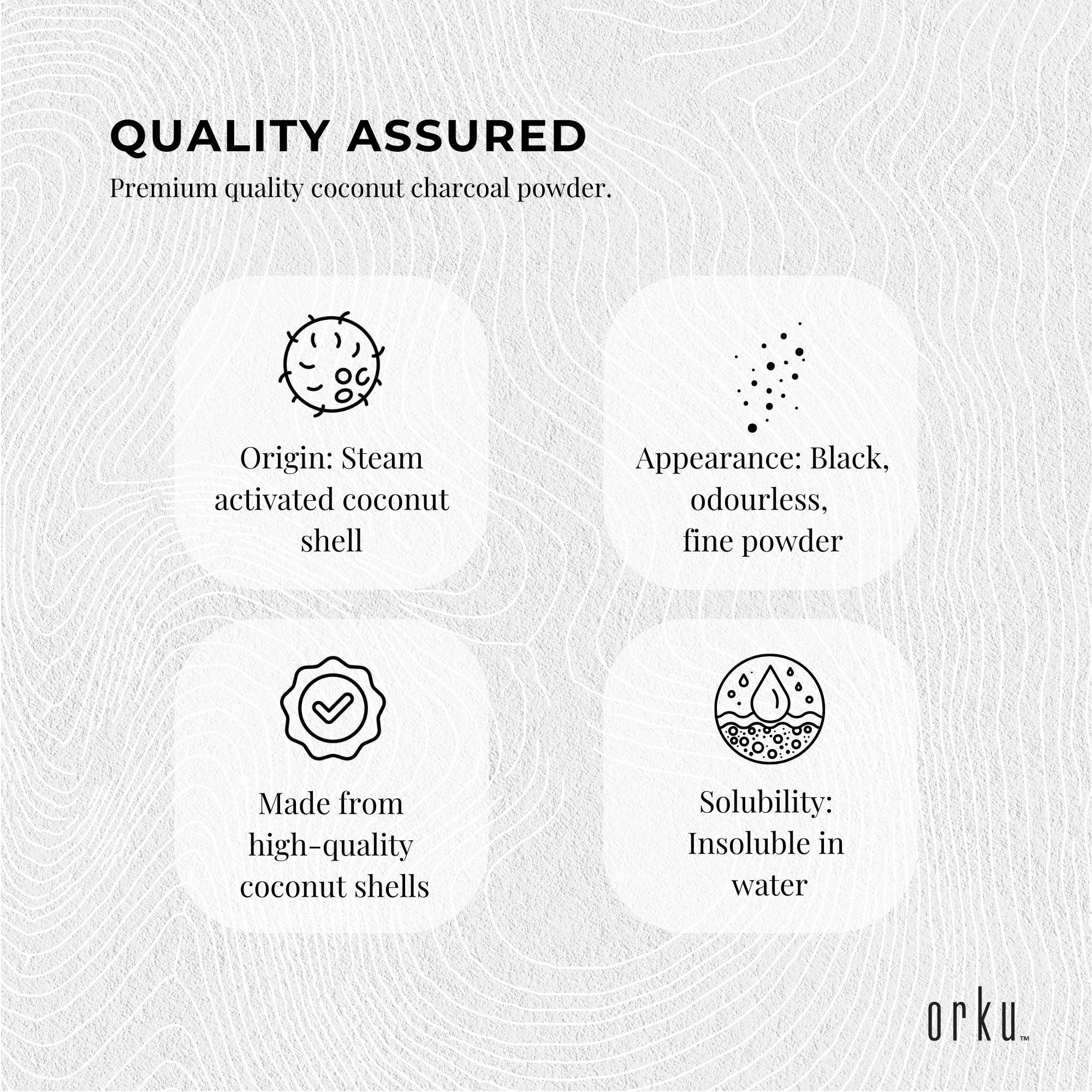 Orku 400g Activated Carbon Powder Coconut Charcoal - Water Filtration V238-SUPDZ-12594314903632