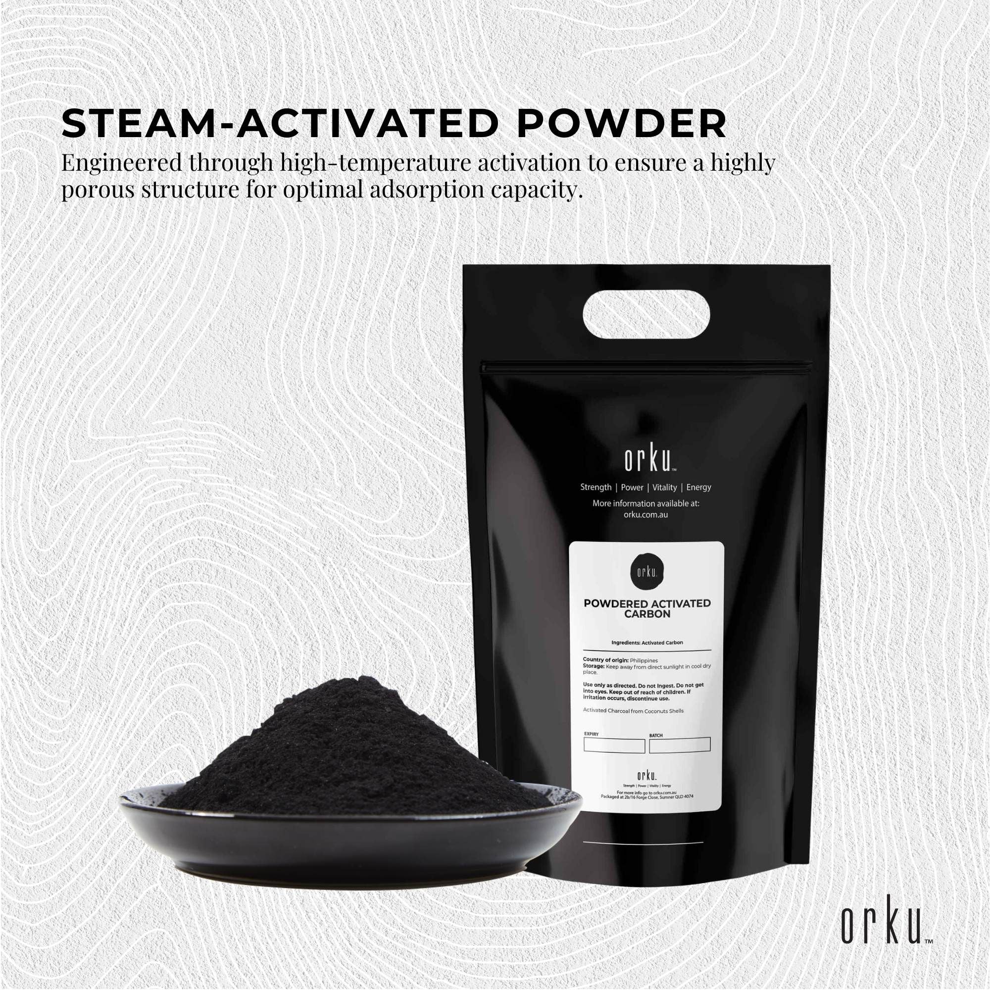 Orku 5Kg Activated Carbon Powder Coconut Charcoal - Water Filtration V238-SUPDZ-12594315067472