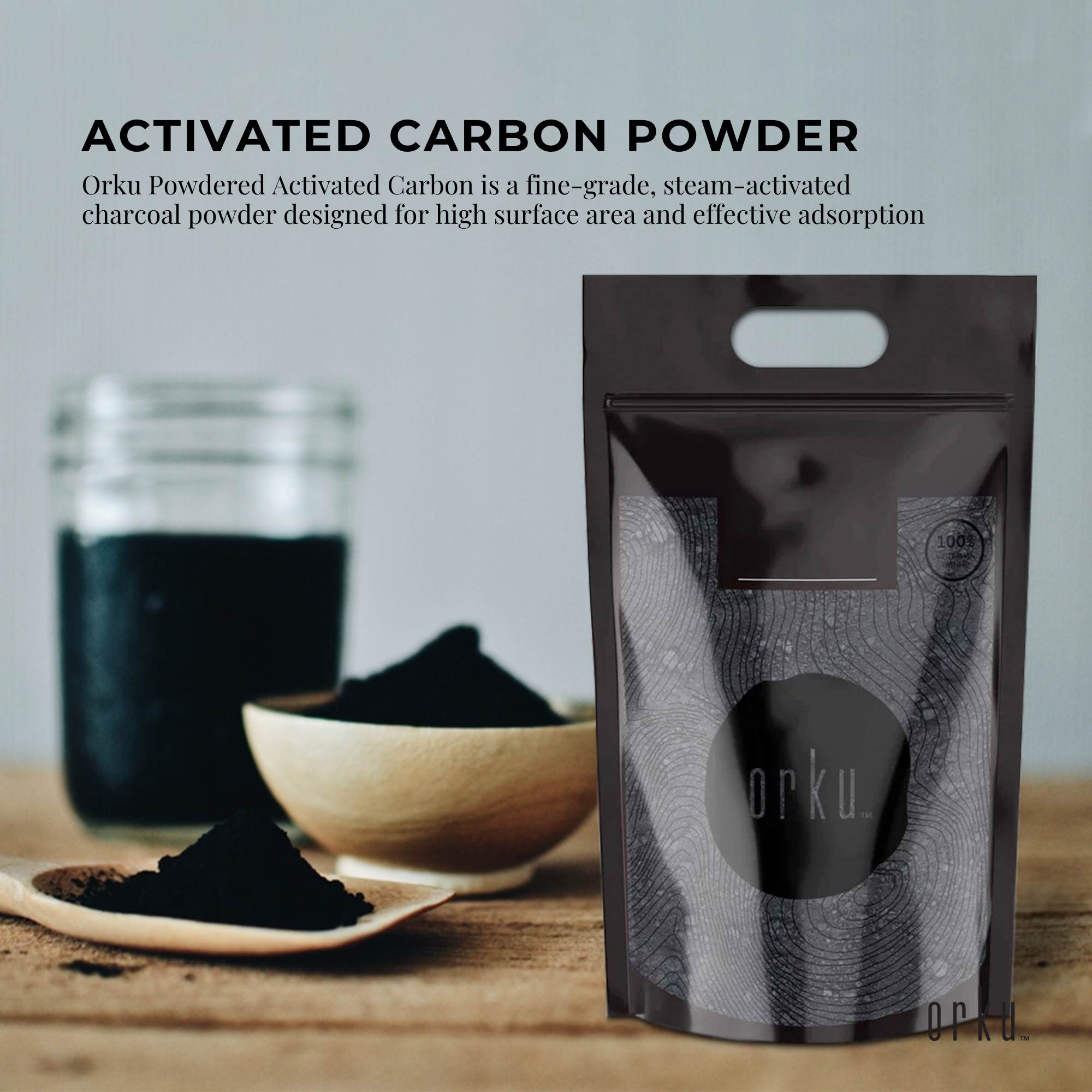 Orku 20Kg Activated Carbon Powder Coconut Charcoal - Water Filtration V238-SUPDZ-12594315264080
