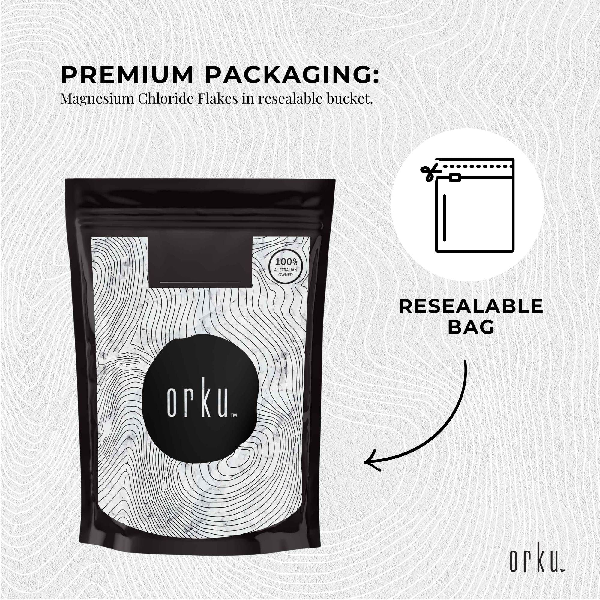 Orku 100g Magnesium Chloride Flakes Hexahydrate - FCC USP Spec Bath Salts V238-SUPDZ-12617129525328