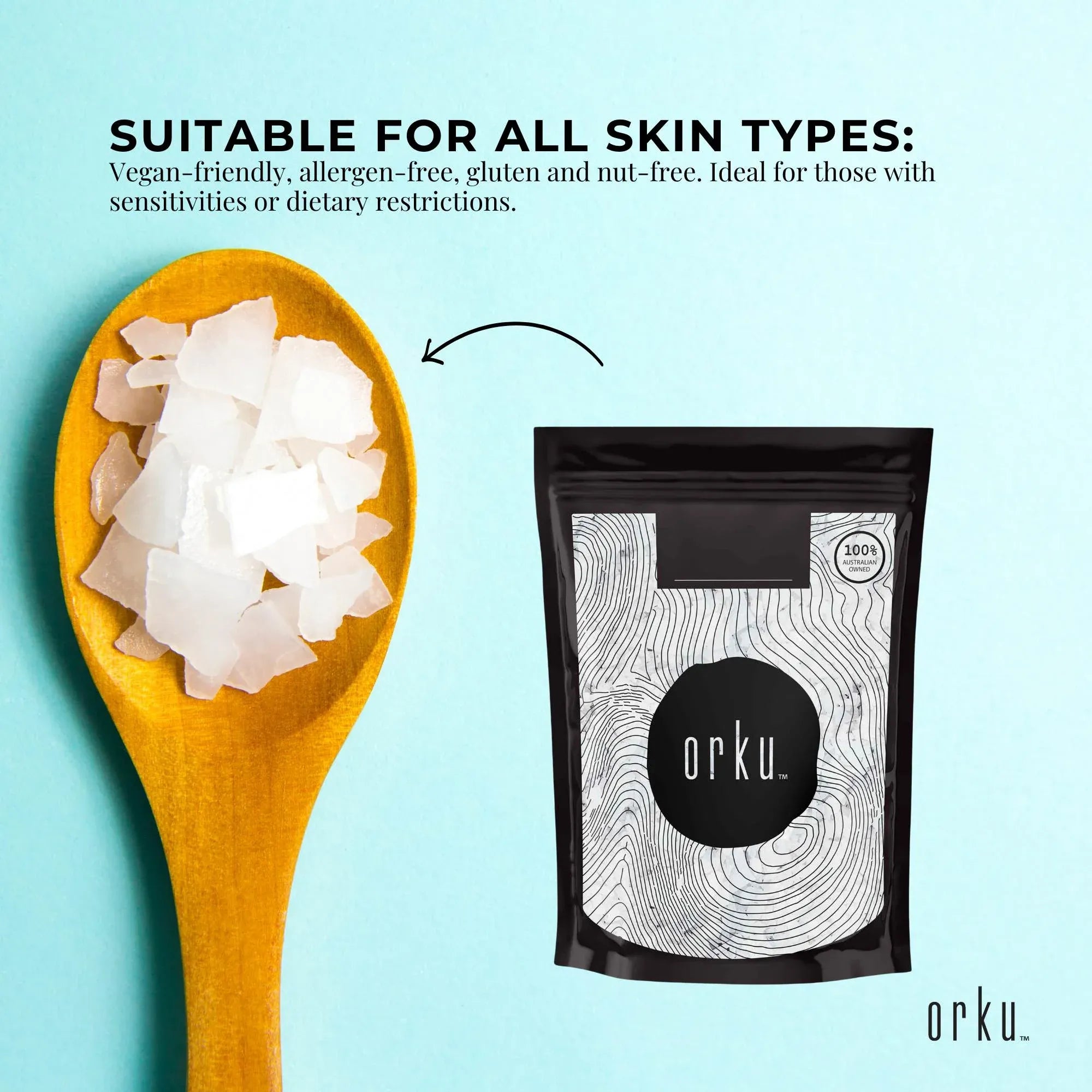Orku 100g Magnesium Chloride Flakes Hexahydrate - FCC USP Spec Bath Salts V238-SUPDZ-12617129525328