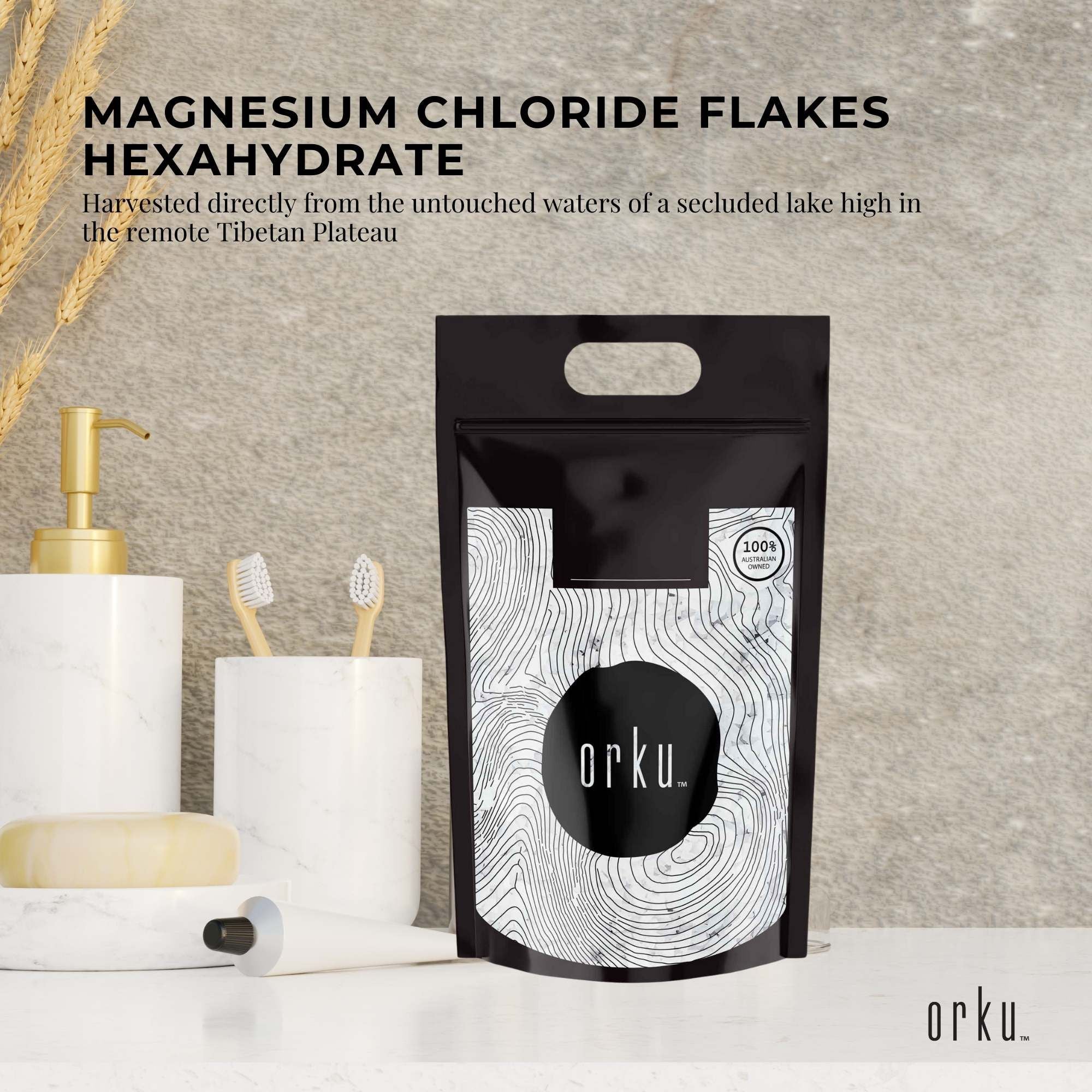 Orku 5Kg Magnesium Chloride Flakes Hexahydrate - FCC USP Spec Bath Salts V238-SUPDZ-12617129656400