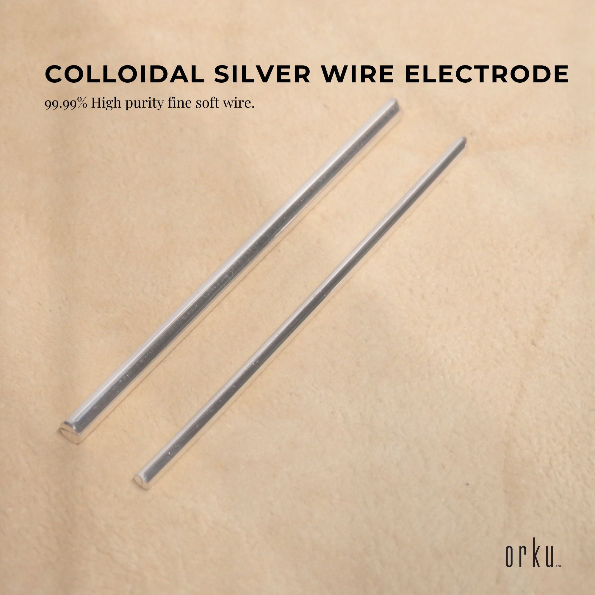 2x 7" Silver Rods 18 Gauge 99.99% High Purity Fine Soft Wire Colloidal Electrode V238-SUPDZ-12865432682576