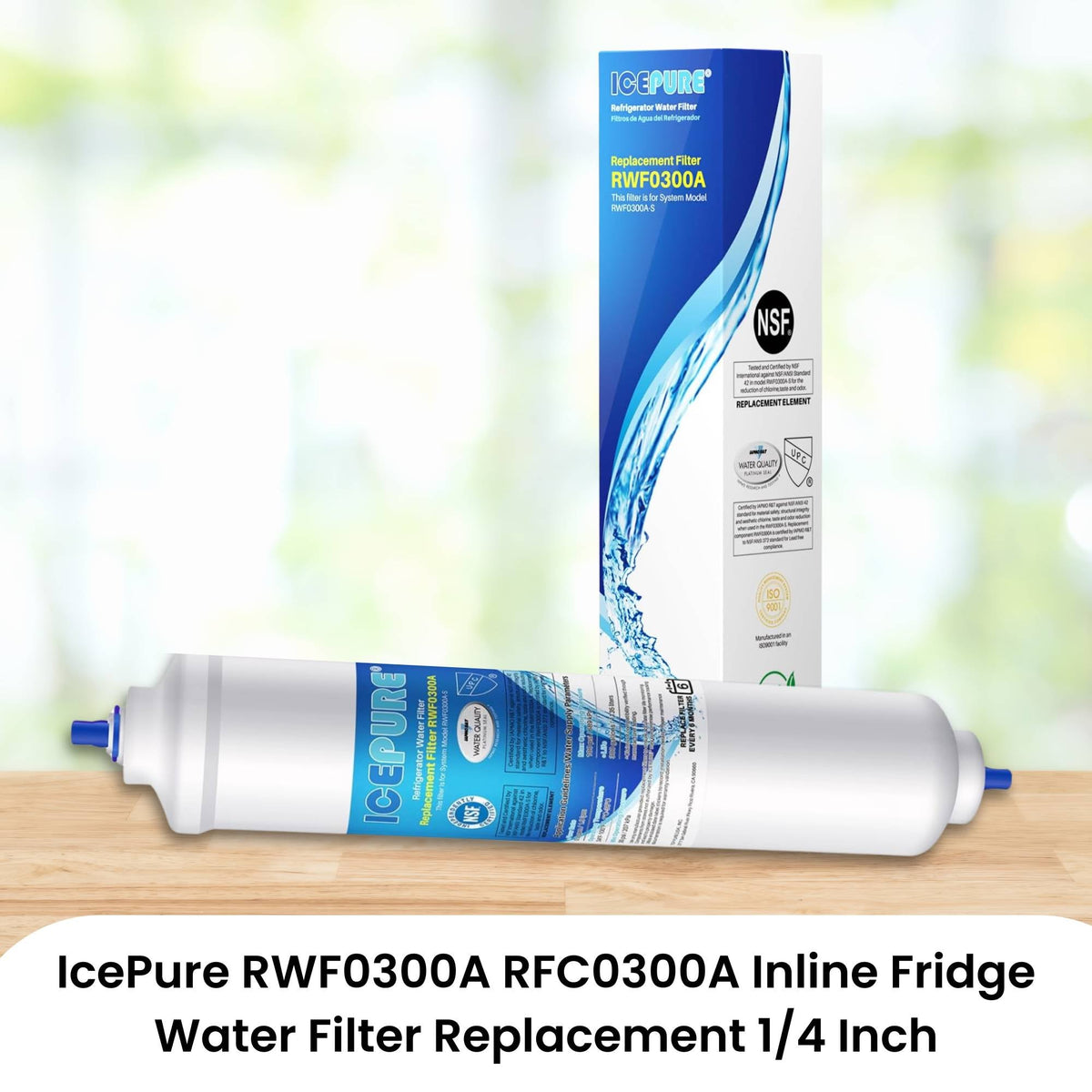 IcePure RWF0300A RFC0300A Inline Fridge Water Filter Replacement 1/4 Inch V238-SUPDZ-16802662790