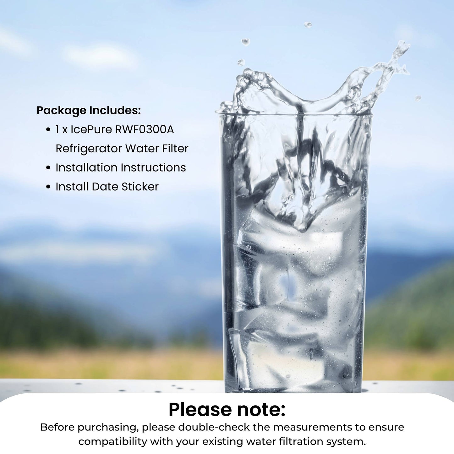 IcePure RWF0300A RFC0300A Inline Fridge Water Filter Replacement 1/4 Inch V238-SUPDZ-16802662790