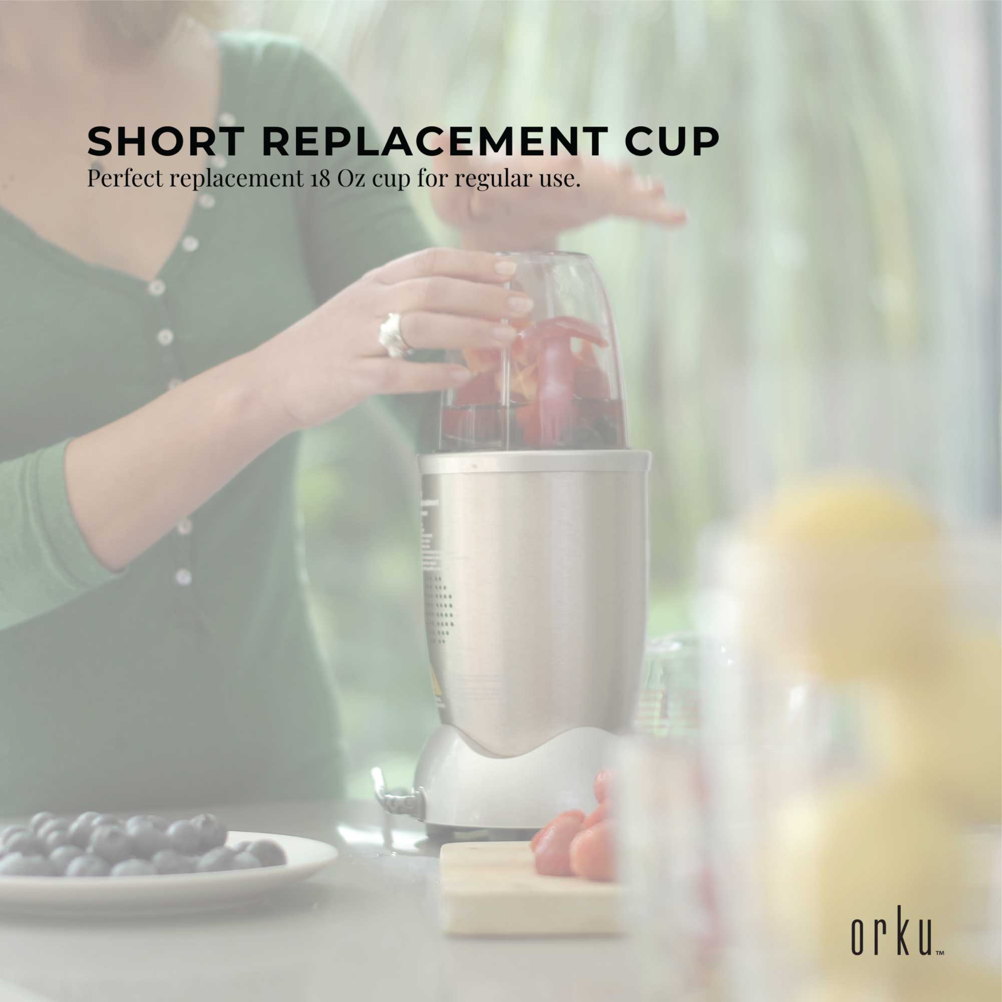 For Nutribullet Small Short Little 18 Oz Cup - For 600W + 900W Model Replacement V238-SUPDZ-16803224582