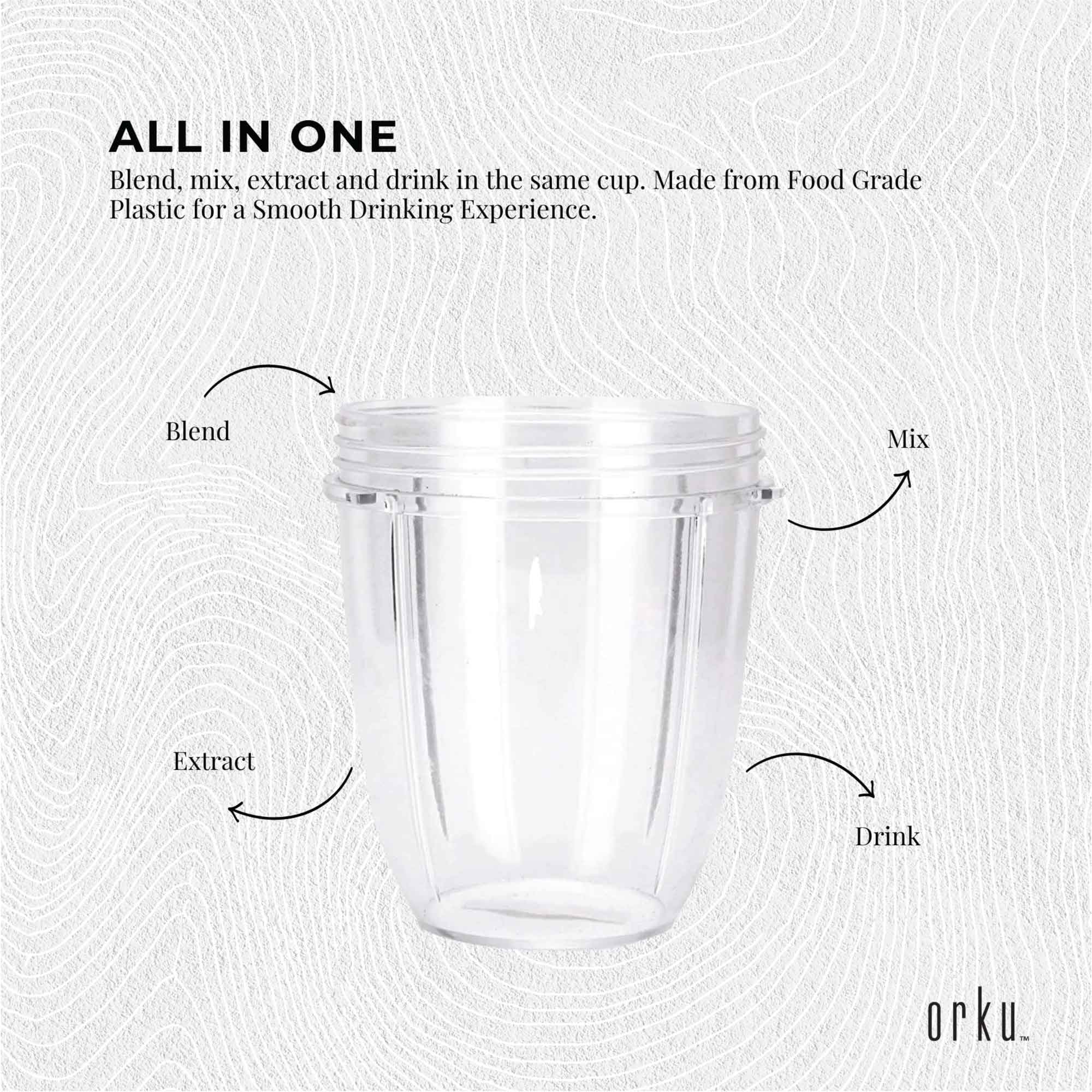 For Nutribullet Small Short Little 18 Oz Cup - For 600W + 900W Model Replacement V238-SUPDZ-16803224582