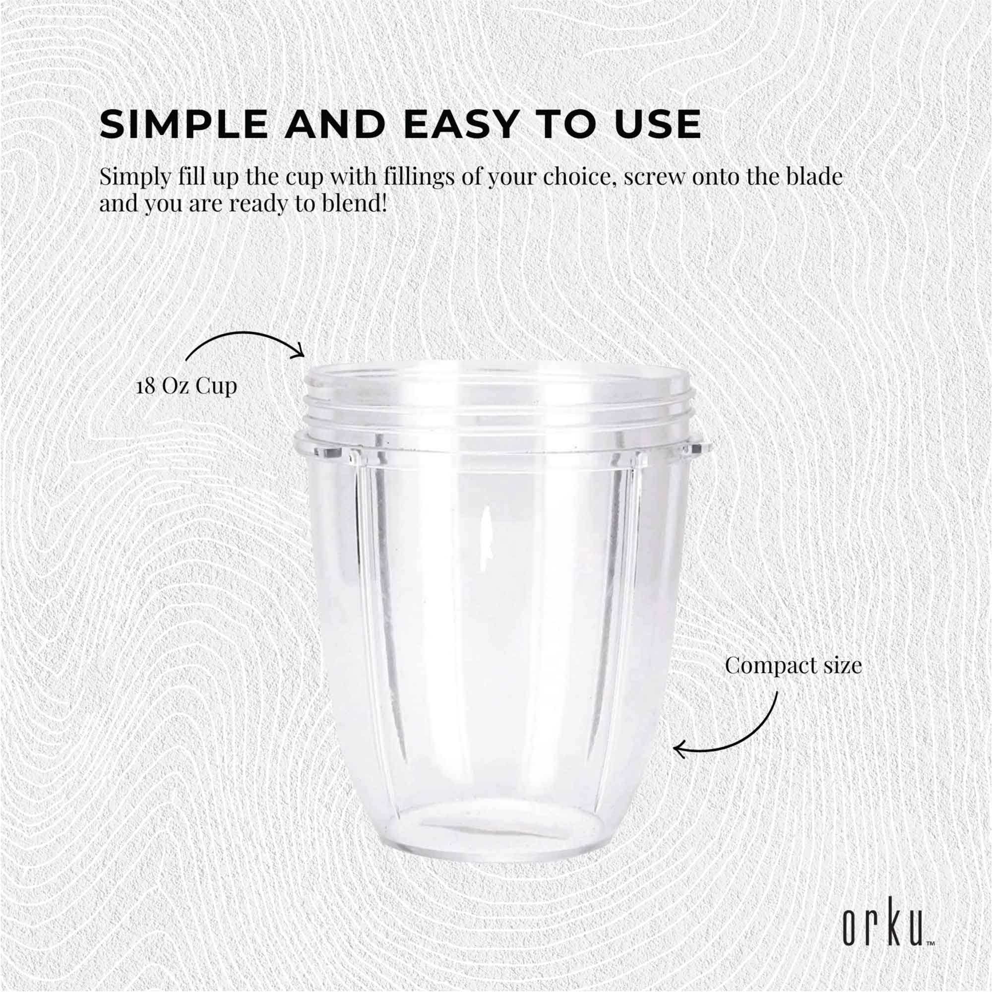 For Nutribullet Small Short Little 18 Oz Cup - For 600W + 900W Model Replacement V238-SUPDZ-16803224582