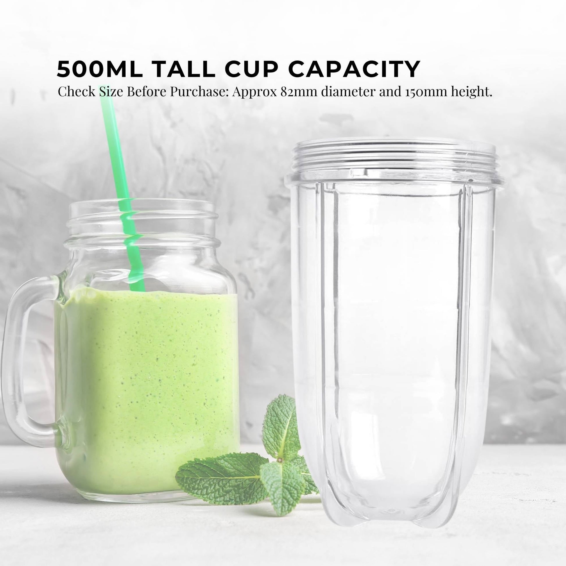 500ml Tall Cup Replacement Compatible with Magic Bullet Cross Blade Blender V238-SUPDZ-16803252998