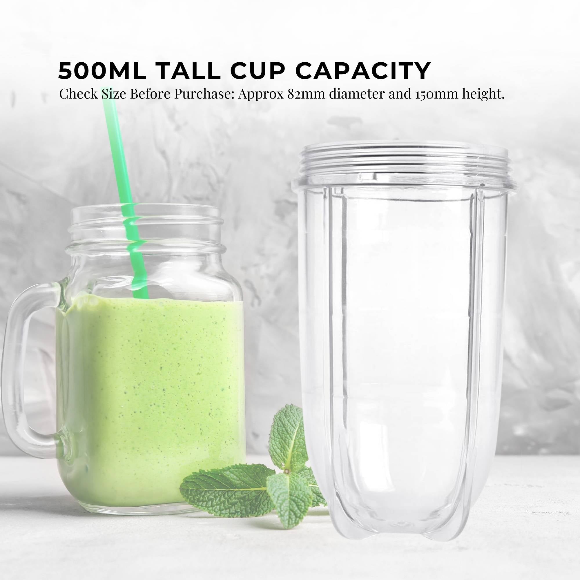 500ml Tall Cup Replacement Compatible with Magic Bullet Cross Blade Blender V238-SUPDZ-16803252998
