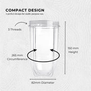 500ml Tall Cup Replacement Compatible with Magic Bullet Cross Blade Blender V238-SUPDZ-16803252998