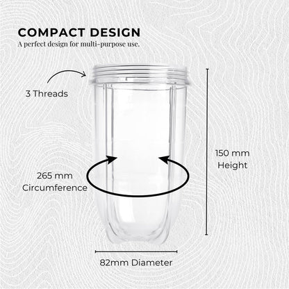 500ml Tall Cup Replacement Compatible with Magic Bullet Cross Blade Blender V238-SUPDZ-16803252998