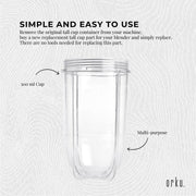 500ml Tall Cup Replacement Compatible with Magic Bullet Cross Blade Blender V238-SUPDZ-16803252998