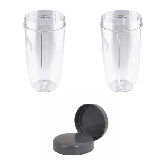 For Nutribullet 2 Tall Cups + 2 Stay Fresh Lid For Nutri 600 and 900 Models V238-SUPDZ-16803255238