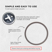 3x Grey Gasket Seal Ring Compatible with Nutribullet 600 900 1200W 90mm V238-SUPDZ-16803472582