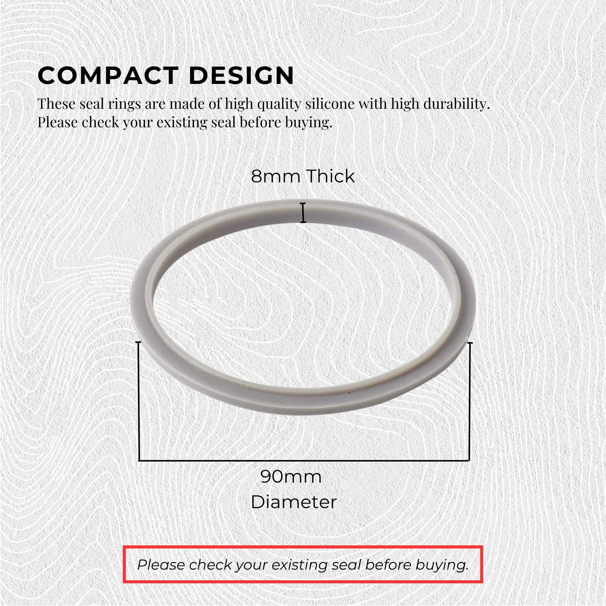 4x Grey Gasket Seal Ring Compatible with Nutribullet 600 900 1200W 90mm V238-SUPDZ-16803473030