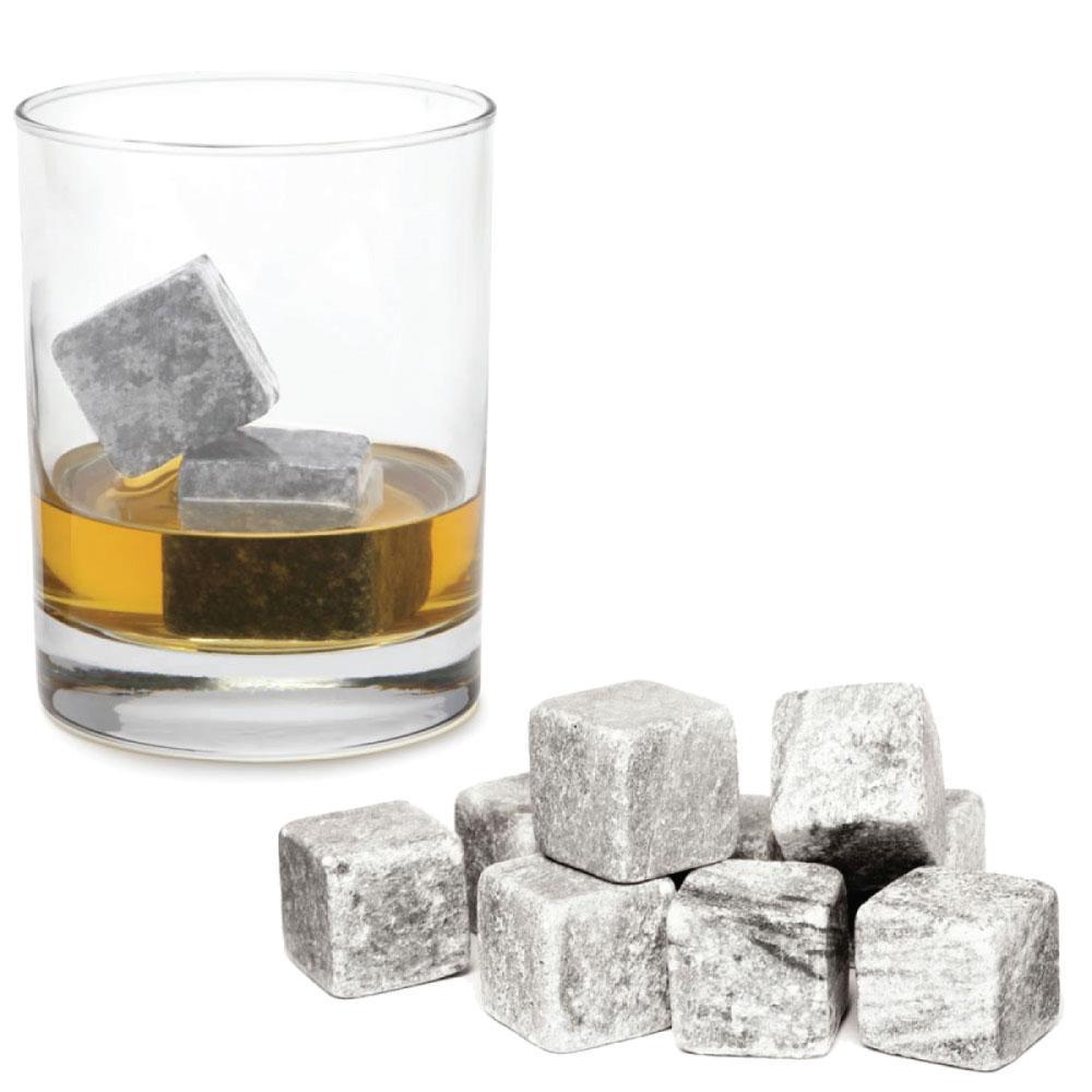 Whiskey Stones Ice Melts - 9 Reusable Natural Marble Chilling Scotch Rocks Cubes V238-SUPDZ-19337846325328