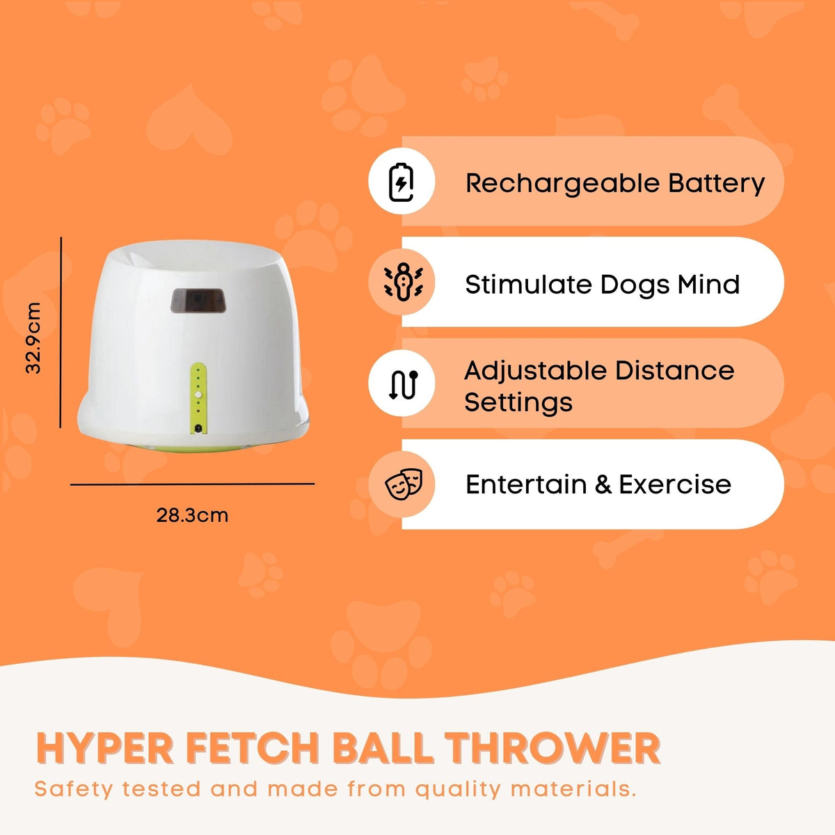 Hyper Fetch Maxi Dog Ball Thrower - Large Interactive Pet Toy Launcher V238-SUPDZ-21280026787920