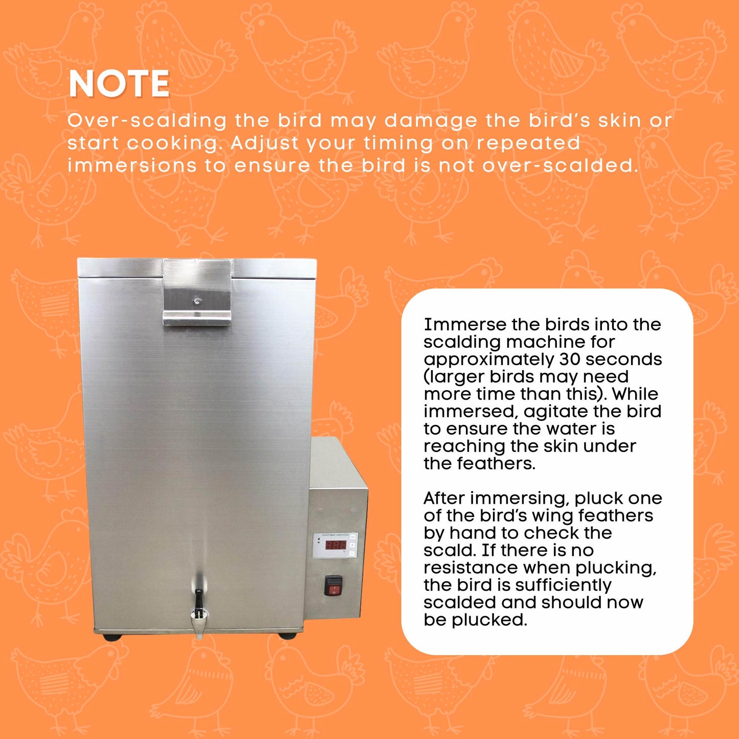 70L Electric Chicken Scalder Machine - Stainless Steel Poultry Turkey Scalding V238-SUPDZ-21665095450704