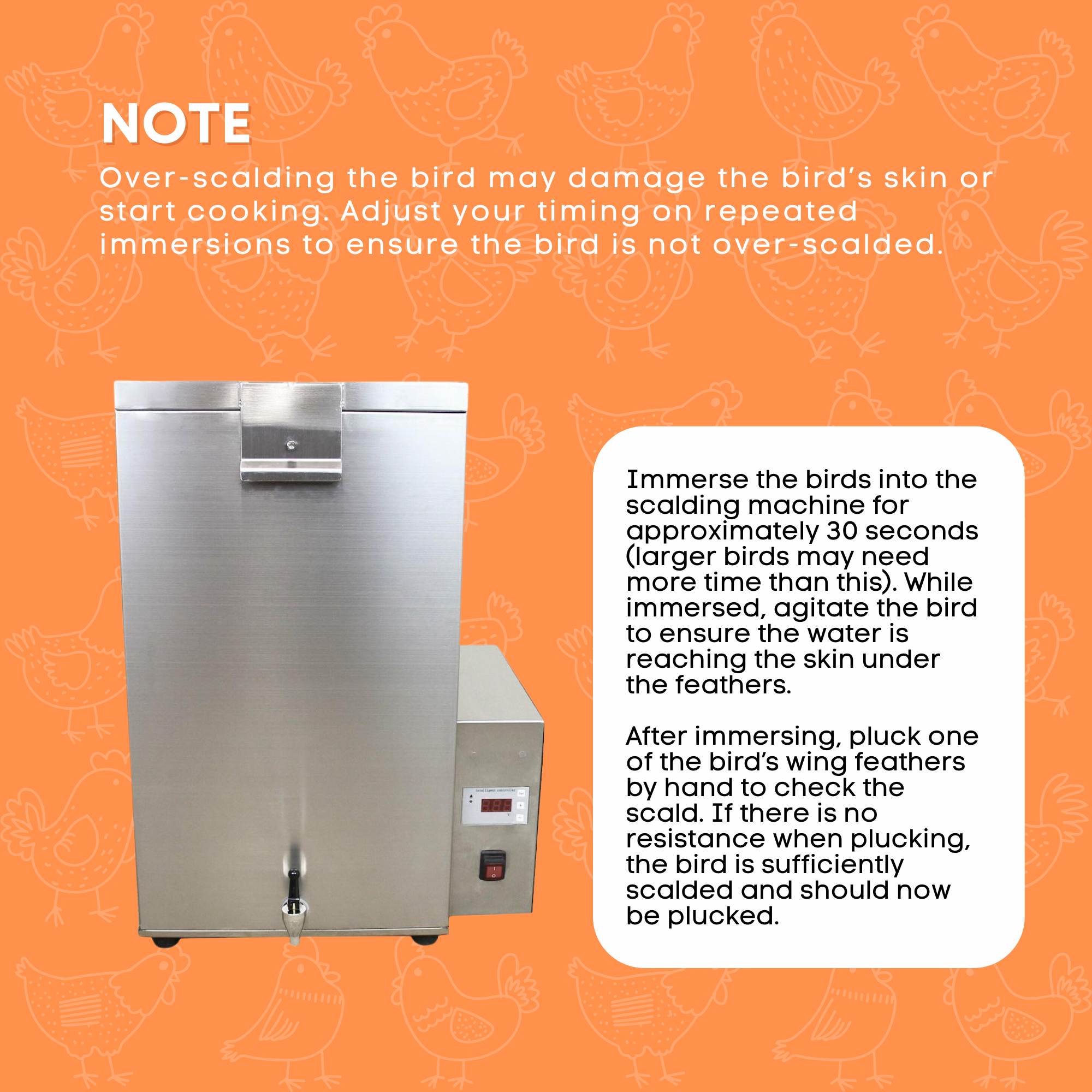 70L Electric Chicken Scalder Machine - Stainless Steel Poultry Turkey Scalding V238-SUPDZ-21665095450704