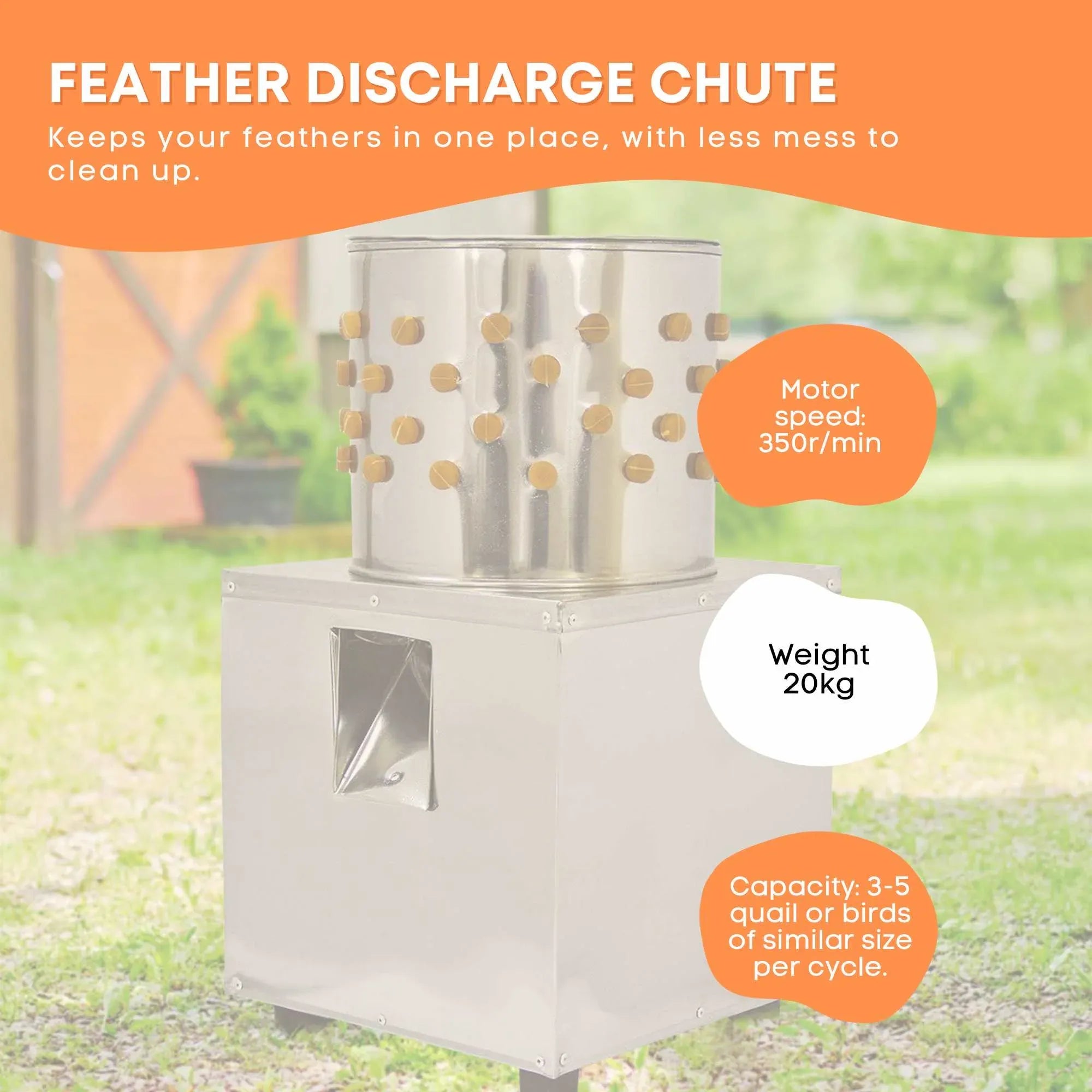 Rooster Farms 30cm Small Bird Feather Plucker Machine Quail Pigeon Defeathering V238-SUPDZ-21675264114768