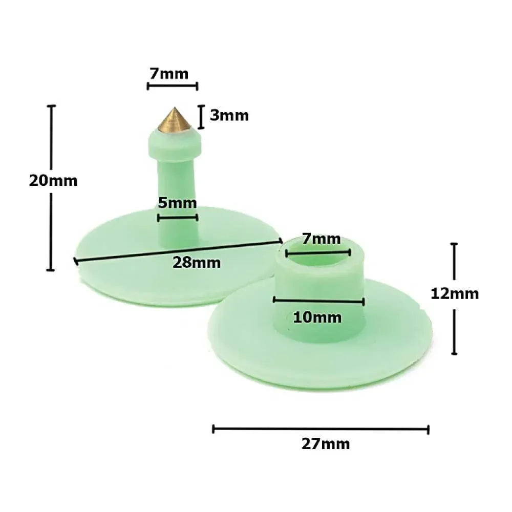 100x Cattle Ear Tags Set - Round Green Blank Pig Sheep Goat Cow Livestock Label V238-SUPDZ-21828801855568
