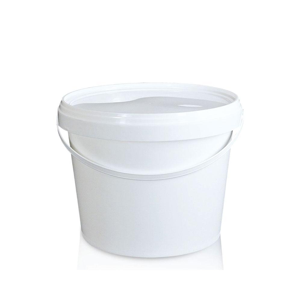 Kitchee Bulk 10x 2L Plastic Buckets + Lids - Empty White With Handle Small Pail V238-SUPDZ-21934186889296
