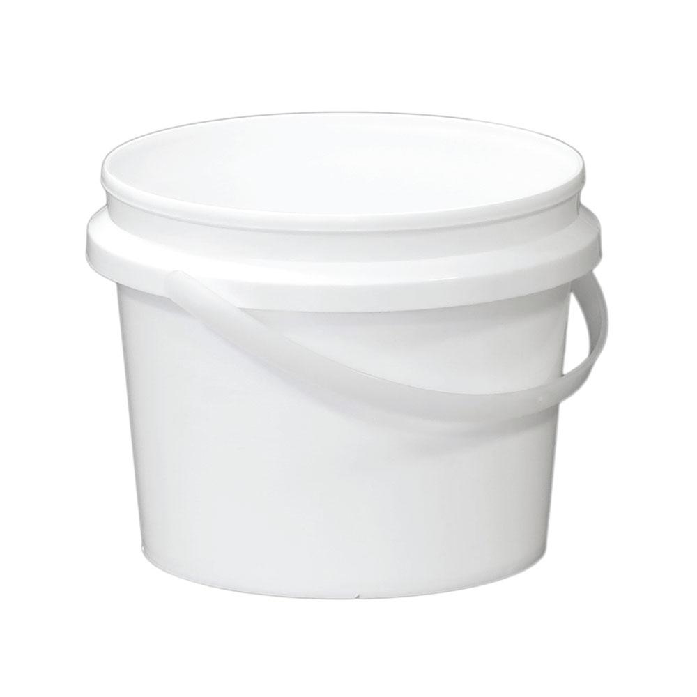 Kitchee Bulk 10x 2L Plastic Buckets + Lids - Empty White With Handle Small Pail V238-SUPDZ-21934186889296