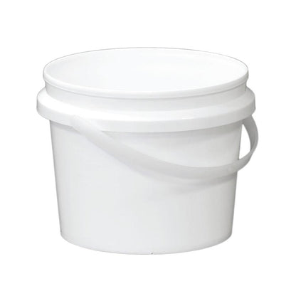 Kitchee Bulk 10x 2L Plastic Buckets + Lids - Empty White With Handle Small Pail V238-SUPDZ-21934186889296