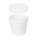 Kitchee Bulk 10x 5L Plastic Buckets + Lids - Empty White With Handle Large Pail V238-SUPDZ-21934187380816
