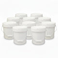 Kitchee Bulk 10x 10L Plastic Buckets + Lids - Empty White With Handle Large Pail V238-SUPDZ-21934188101712