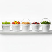 Kitchee Bulk 10x 10L Plastic Buckets + Lids - Empty White With Handle Large Pail V238-SUPDZ-21934188101712